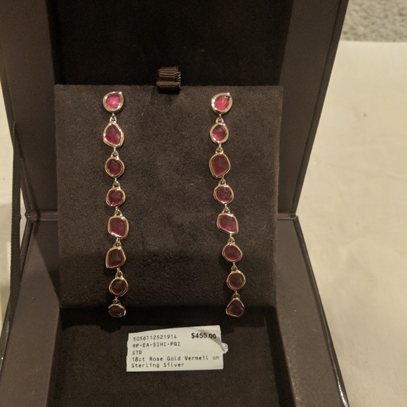 Monica Vinader Pink Quartz Cocktail Earrings - Picture 5 of 5